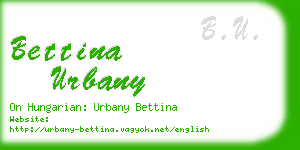 bettina urbany business card